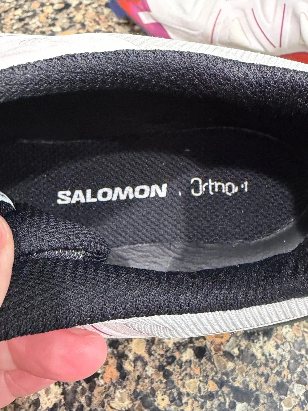 Salomon Women's White Purple Red Athletic Trail Shoes